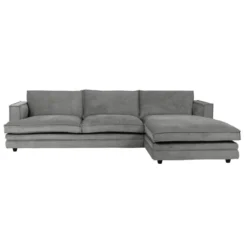 Sofa Agir Z Szezlongiem 285X155 Cm Velvety Szara Furninova