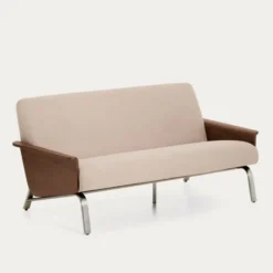 Sofa Amsen 2-Osobowa Jasnobrązowa Kave Home