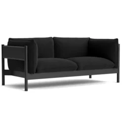 Sofa Arbour 2 Osobowa Re-Wool 198 - Czarny Lakierowany Buk Hay