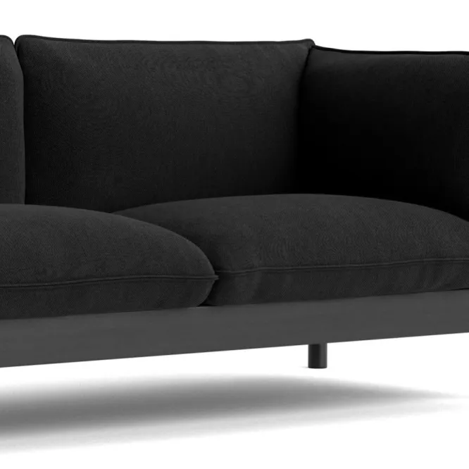 Sofa Arbour 2 Osobowa Re-Wool 198 - Czarny Lakierowany Buk Hay