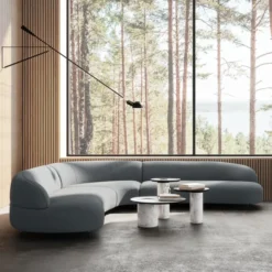 Sofa Aria Narożna 346X346 Cm Denali Granatowa