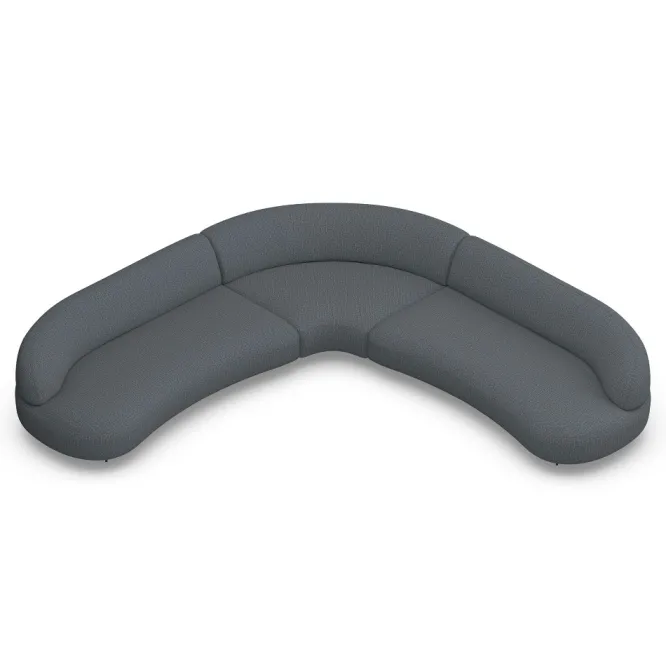 Sofa Aria Narożna 346X346 Cm Denali Granatowa