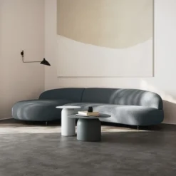 Sofa Aria Z Szezlongiem 316X174 Cm Denali Granatowa