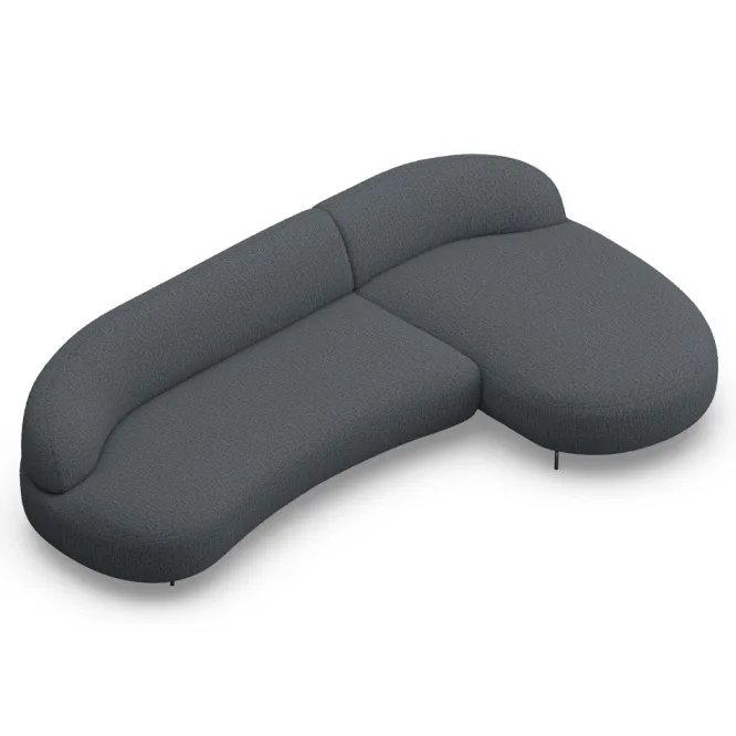 Sofa Aria Z Szezlongiem 316X174 Cm Denali Granatowa