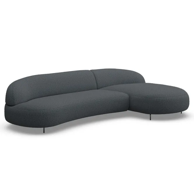 Sofa Aria Z Szezlongiem 316X174 Cm Denali Granatowa