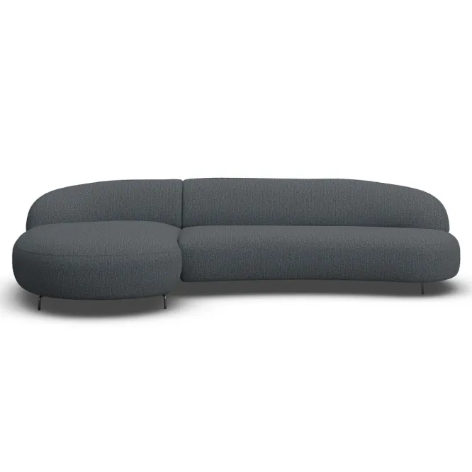 Sofa Aria Z Szezlongiem 316X174 Cm Denali Granatowa