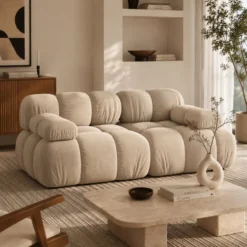 Sofa Bellis 2-Osobowa Beżowa Micadoni