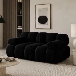 Sofa Bellis 2-Osobowa Czarna Micadoni