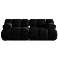 Sofa Bellis 2-Osobowa Czarna Micadoni
