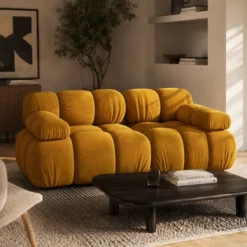 Sofa Bellis 2-Osobowa Żółta Micadoni