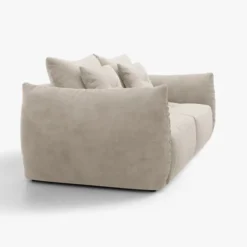 Sofa Bloom 3-Osobowa Jasnobeżowy Welur Micadoni