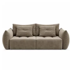 Sofa Bloom 3-Osobowa Jasnobrązowy Welur Micadoni