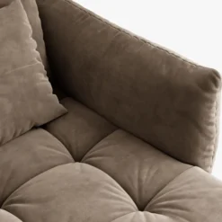 Sofa Bloom 3-Osobowa Jasnobrązowy Welur Micadoni