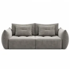 Sofa Bloom 3-Osobowa Szary Welur Micadoni