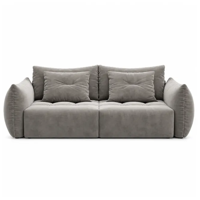 Sofa Bloom 3-Osobowa Szary Welur Micadoni