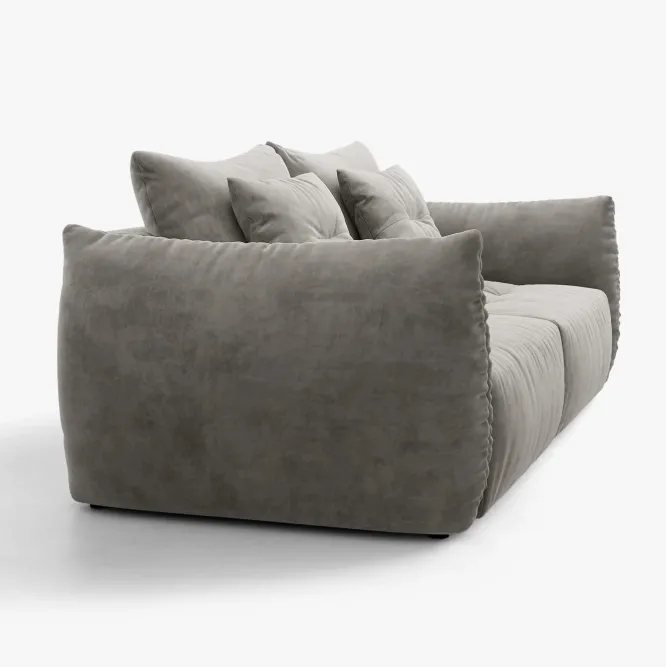 Sofa Bloom 3-Osobowa Szary Welur Micadoni