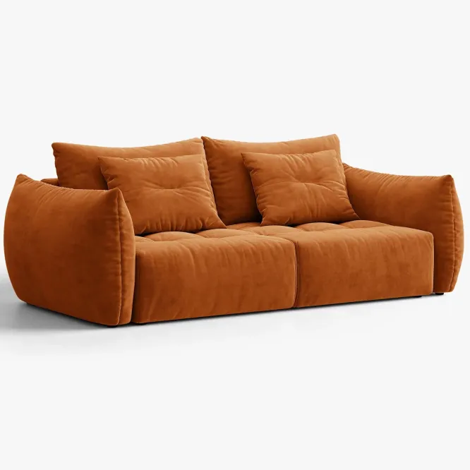 Sofa Bloom 3-Osobowa Terakotowy Welur Micadoni