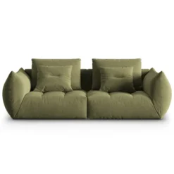 Sofa Bloom 3-Osobowa Zielony Welur Micadoni