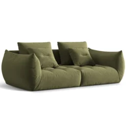 Sofa Bloom 3-Osobowa Zielony Welur Micadoni