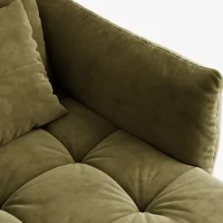 Sofa Bloom 3-Osobowa Zielony Welur Micadoni