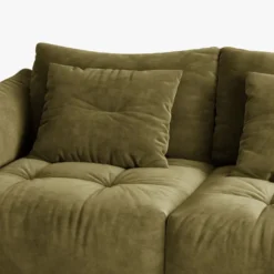 Sofa Bloom 3-Osobowa Zielony Welur Micadoni