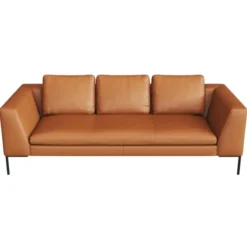 Sofa Born 3 Seater Omaha Cognac Brown