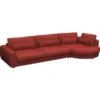 Sofa Clarissa 3 Seater - Chaiselong Wine Red