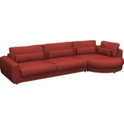 Sofa Clarissa 3 Seater - Chaiselong Wine Red
