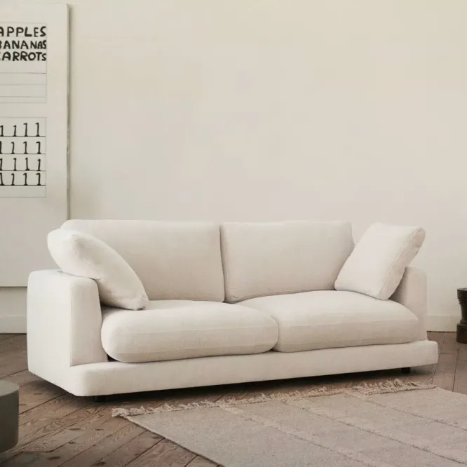 Sofa Gala 3 Osobowa Beżowa Kave Home