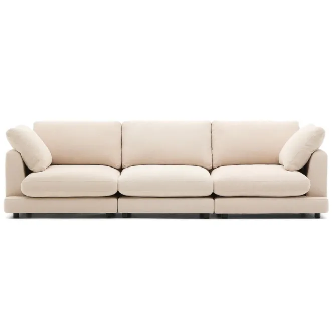 Sofa Gala 4 Osobowa Beżowa Kave Home