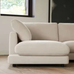 Sofa Gala Z Lewym Szezlongiem Beżowa Kave Home