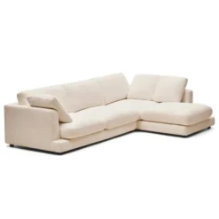 Sofa Gala Z Prawym Szezlongiem Beżowa Kave Home