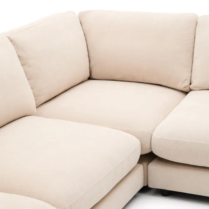 Sofa Gala Z Prawym Szezlongiem Beżowa Kave Home