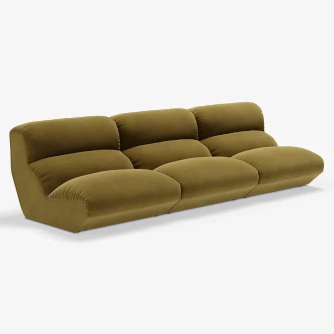 Sofa Hi Lo Av54 3-Osobowa Zielona Andtradition