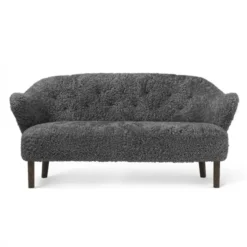 Sofa Ingeborg Sheepskin Anthracite Nóżki Dąb Przydymiony By Lassen