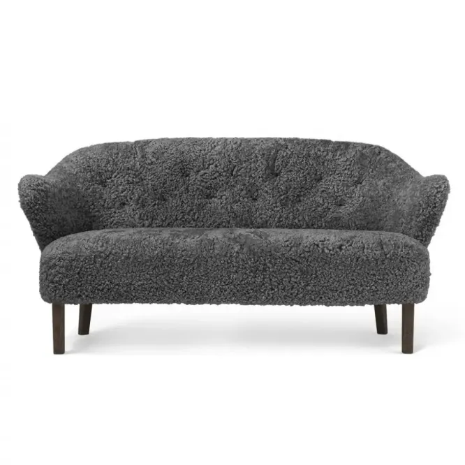 Sofa Ingeborg Sheepskin Anthracite Nóżki Dąb Przydymiony By Lassen