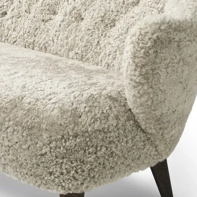 Sofa Ingeborg Sheepskin Off White Nóżki Dąb Przydymiony By Lassen