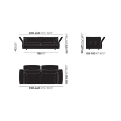 Sofa Mariposa 3-Seater Credo Sand Avocado Vitra
