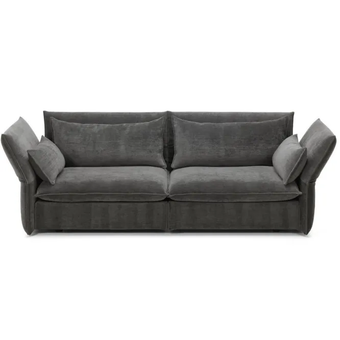 Sofa Mariposa 3-Seater Iroko Dark Grey Vitra