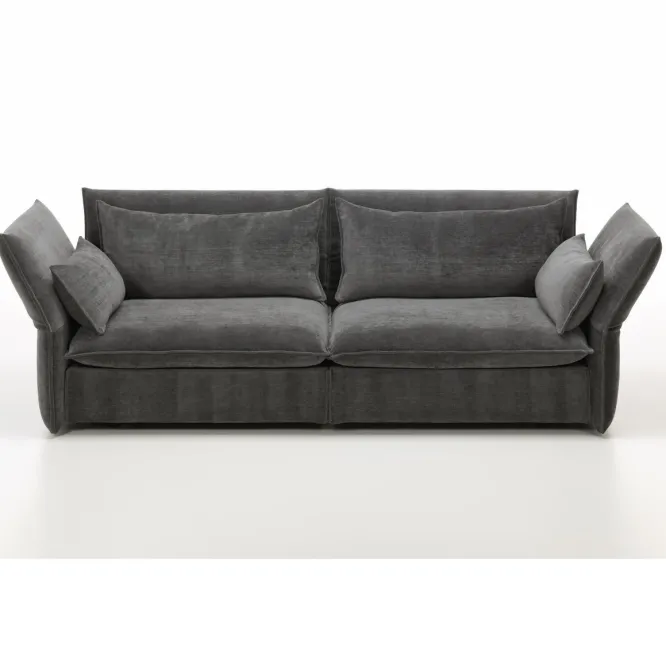 Sofa Mariposa 3-Seater Iroko Dark Grey Vitra