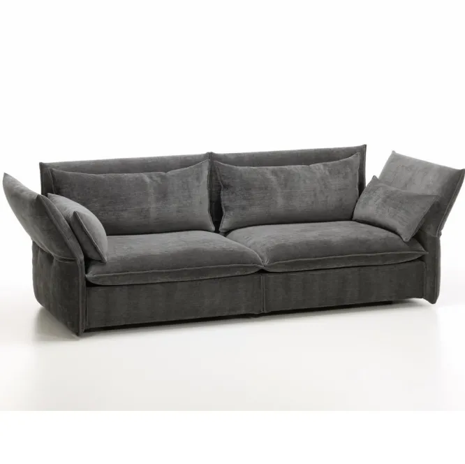 Sofa Mariposa 3-Seater Iroko Dark Grey Vitra