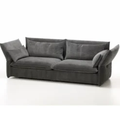 Sofa Mariposa 3-Seater Iroko Dark Grey Vitra