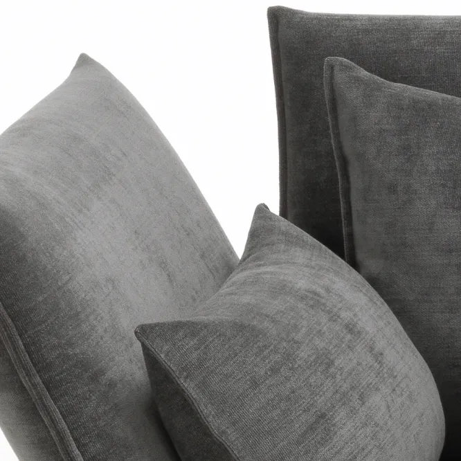 Sofa Mariposa 3-Seater Iroko Dark Grey Vitra
