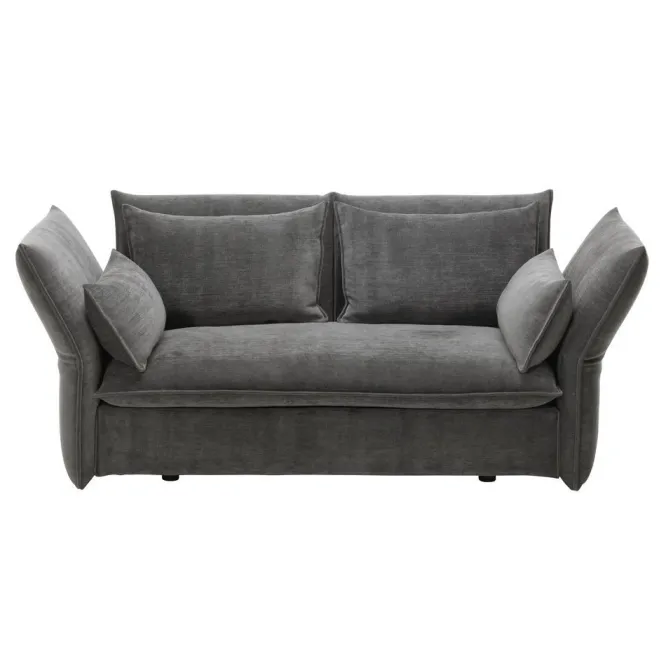 Sofa Mariposa 2-Seater Iroko Dark Grey Vitra