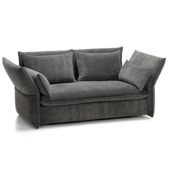 Sofa Mariposa 2-Seater Iroko Dark Grey Vitra