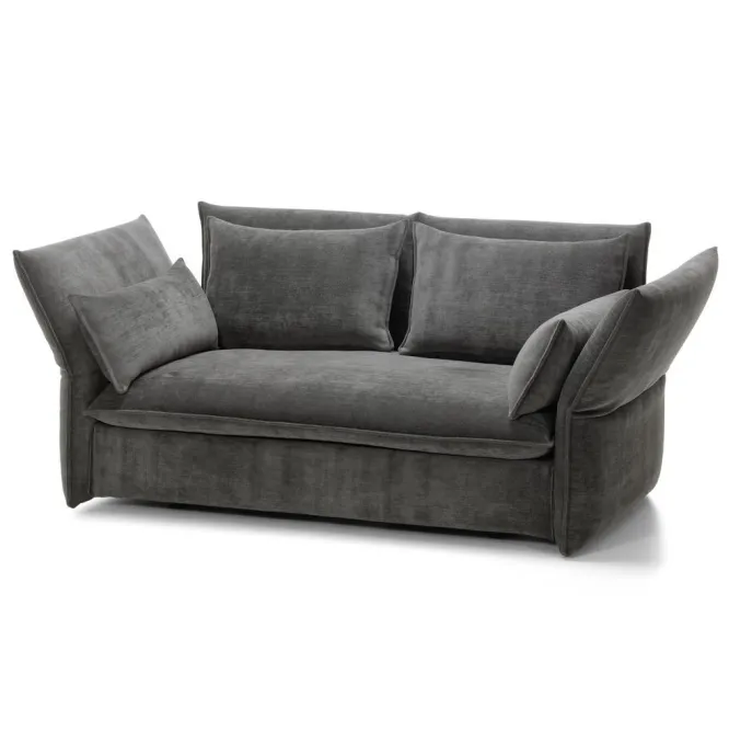 Sofa Mariposa 2-Seater Iroko Dark Grey Vitra
