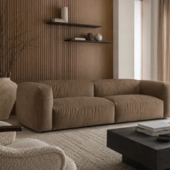 Sofa Martina 3-Osobowa Ciemnobeżowa Micadoni