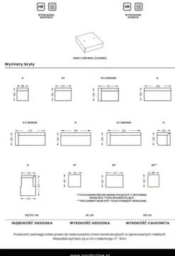 Sofa Michelle 3 Osobowa Nordic Line