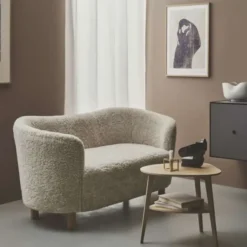 Sofa Mingle Espresso Nóżki Dąb Przydymiony By Lassen