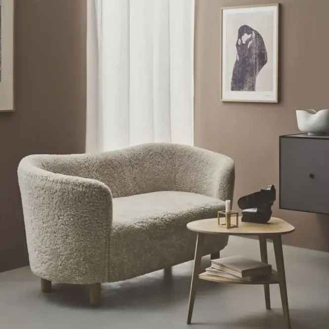 Sofa Mingle Off-White Nóżki Dąb Przydymiony By Lassen